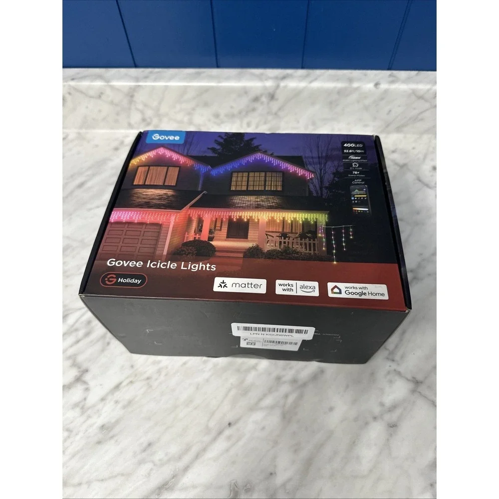 Icicle Lights, Smart RGBIC‎ Christmas Lights for Outside with 400 LEDs 33ft